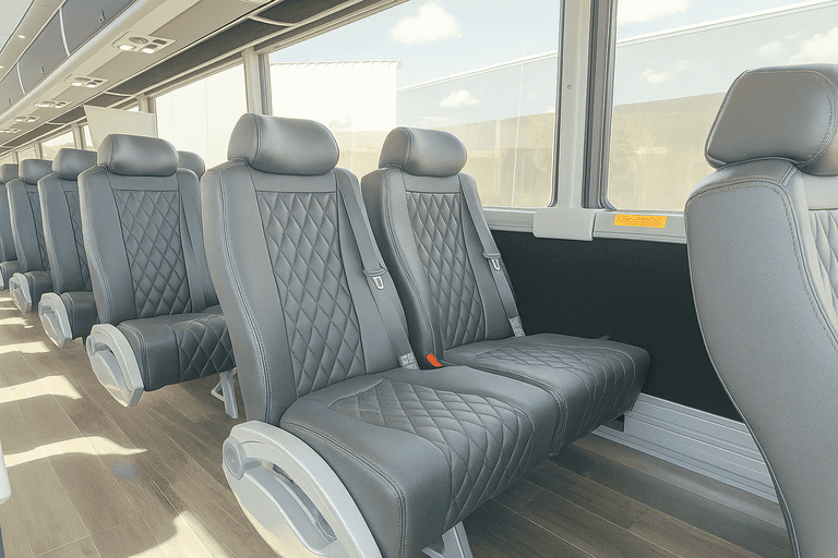 interior of Casper Coach Bus Service charter bus