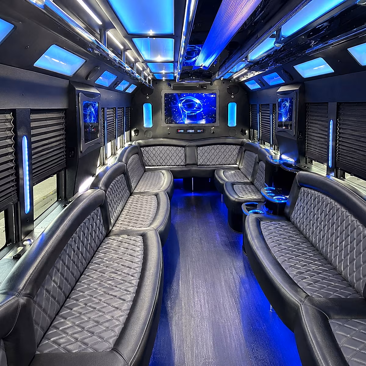 casper 50 passenger party bus interior