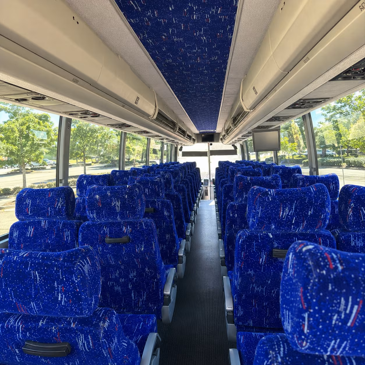 casper 56 passenger charter bus inside